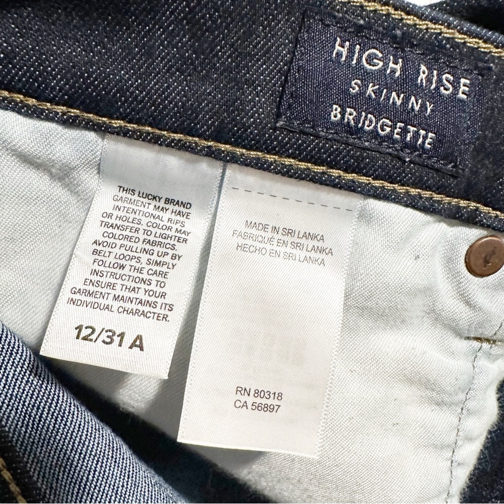 Lucky Brand Bridgette Dark Wash High Rise Skinny Jeans - Picture 4 of 9